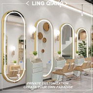 Salon mirror, hair salon mirror , make up mirror, hairdressing mirror, with light Barber mirror dres