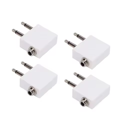 Airplane Headphone Adapter Dual 3.5mm Male to 3.5mm Female Airline Headset Converter for in Flight E