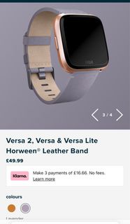 Fitbit Versa2/Fitbit Versa lite/Fitbit Versa original Genuine leather/Lavender purple /Brown