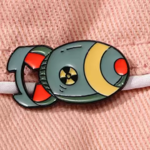 HOT Sale Movie Nuclear Bomb Cartoon Series Brooch Badge Shoe Charms Accessories Decorations Buckle f