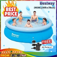 BESTWAY 57266 - Fast Setup indoor/outdoor Large Family Inflatable Swimming Pool (10 feet x 30 inch) 