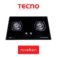 Tecno T28TGSV - 75cm Glass Hob 2 Burners