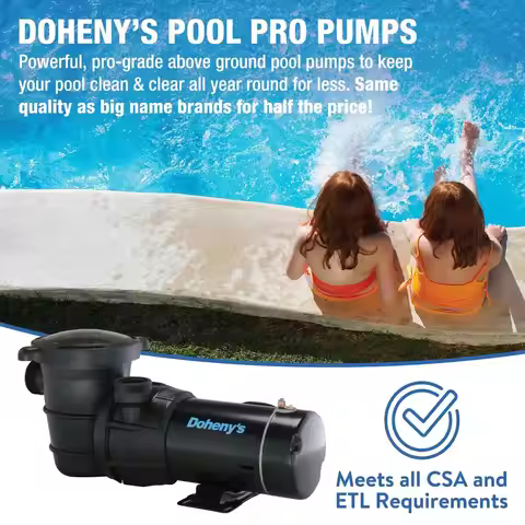 1.5 HP Above Ground Swimming Pool Pump 115V, 83 GPM 1.2 THP Stainless Steel Shaft, Reinforced Thermo