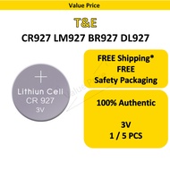 [Genuine] T&E CR927 BR927 DL927 ECR927 LM927 KCR927 BR927-1W CR927-1W Coin Battery 3 Volt cell Bater