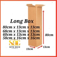 5pcs 60-80cm Long Box Kotak Panjang New Carton Box Big box