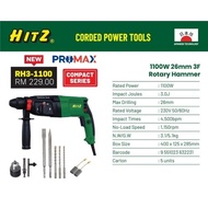 HITZ (RH3-1100)1100W 26MM ROTARY HAMMER | Drilling Hammer 3 in 1