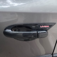 For NISSAN GRAND LIVINA carbon fiber pattern car door handle bowl cover LIVINA outer door handle bowl beauty trim
