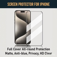k001Screen Protector For iPhone 15 Pro Max / 15 Plus / 14 Pro/ 13 Pro Max / 12 / 11 / XS / XR / X / 8 / 7 Plus Mini