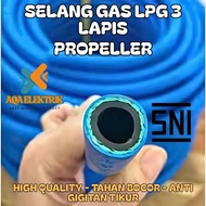SELANG GAS LPG 3 LAPIS BIRU PROPELLER SNI HIGH QUALITY (PER 1 METER)