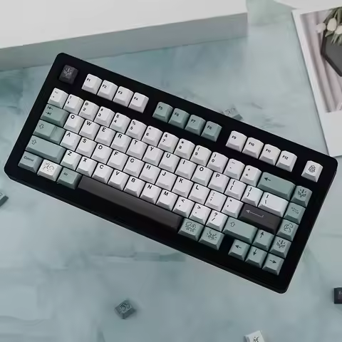 1 Set GMK November Fog Keycaps PBT Dye Sublimation Key Caps Cherry Profile Keycap For MX Switch 61 6