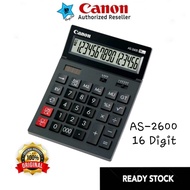 Original CANON AS 2600 Desktop Calculator 16 Digit Large Lcd Angled Display ( Canon Authorized Resel