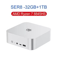 Beelink 8745HS SER8 Mini AI PC AMD Ryzen 7 8745HS (8C/16T สูงถึง5.1GHz) DDR5 32GB 1TB PCIe4.0 SSDHD 