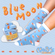 Blue Moon Socks, Ice Cream Socks, Cotton Socks, Original Design Socks, Cute Comfy Socks, Goldfish So