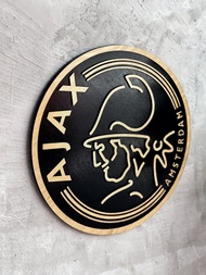 ป้ายตกแต่งแขวนผนัง Ajax Amsterdam อาแจ็คอัมเตอร์ดัม ลายไม้เคลือบเงา-3D