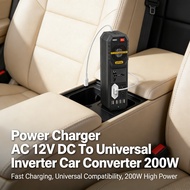 Socket 200W DC to AC Inverter Car Charger Universal Charger