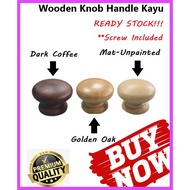 Wooden Cabinet Knob Drawer Wardrobe Door/ Handle Kayu / Pemegang Kayu untuk pintu kabinet / laci / pintu almari