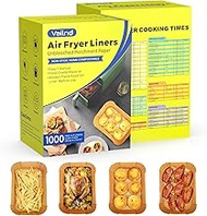 1000 PCS Air Fryer Liners Disposable for Dual Basket, 8" * 5.5" Rectangle Parchment Paper Liner for