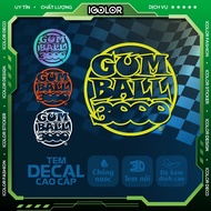 Gumball 3000 car sticker, high quality waterproof embossed UV decal