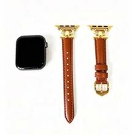 Fashion Brand Design D Letter Gold Metal Decoration Soft Leather Brown Leather Strap Compatible With