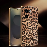 Luxury Leopard Pattern Leather Phone Case For Vivo Y28 S Y36 Y37 C Y31 Y36 Y38 Y39 D Y51 Y78 T M Plu