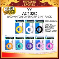 (100% ORIGINAL) YY Super Grap AC102C Badminton Tennis Synthetic Overgrip (3 IN 1) - Over Grip AC 102