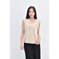 ((M) giordano ladies Cotton Pure Cotton Sleeveless Apricot Top Second-Hand Clothes