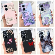 Vivo Y78 Y78+ V2271A Beautiful Flower Pattern Casing Vivo Y78 Plus Y 78 Y78Plus 5G Candy Color Soft 