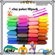 DGS (10 SET PACKAGE) Random Polymer Dry AirSuper Light Clay Educational Children's Toys Slime Clay D