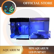 (HARGA BORONG) Mini Aquarium Led Pump Set Untuk Ikan Betta HARGA BORONG