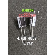 4.7UF 400V ELECTROLYTIC CAPACITOR 8*12 JAMICON