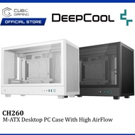 DEEPCOOL CH260 M-ATX DESKTOP PC CASE / CASING WITH HIGH AIRFLOW / TEMPERED GLASS SIDE PANEL - MATX -