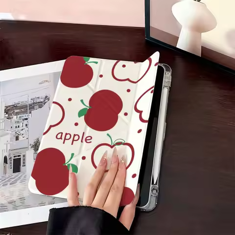 Red Apple For Samsung Galaxy Tab A8 A9 A11 S6 S7 S8 S9 S10 FE Plus Lite Protective With Pen Slot Tab
