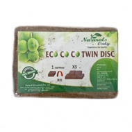 Eco Cocopeat Twin Disc (6L) - coconut peat, coir peat, coco peat perfect as organic soil amendments!