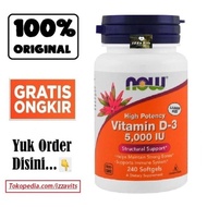 Now Food Foods Vitamin Vit D3 D-3 240 Softgels 5,000 IU 5000IU 5000 IU