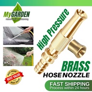 #1 Brass Hose Nozzle High Pressure Adjustable Twist Host Garden Hose Water Jet Sprayer Muncung Paip 