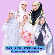 shawl printed satin / shawl satin