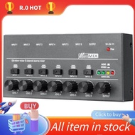 Mini Audio Mixer KTV Karaoke 6 Channel Professional Stereo Sound Mixer Ultra Low Noise 6 Channel Aud