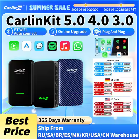 CarlinKit 5.0 4.0 3.0 CarPlay Wireless Dongle Activator Auto-connect For Audi Porshe Benz VW Volvo T