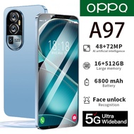 โทรศัพท์มือถือ OPPQ A97 Smartphone เครื่องใหม่ 7.5-inch HD Screen 5G Dual Sim RAM 16G ROM 512G โทรศัพท์มือถือราคาถูก Android13.0 รองรับภาษาไทย ระบบนำทาง GPS มือถือแรงๆ เหมาะสำหรับ Facebook Line Youtube สมาร์ทโฟน 4G/5G OPP0 A97 5G มือถือราคาถูกๆ