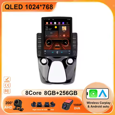 9.7 Android 15 Car Radio For Peugeot 108 Citroen C1 Toyota Aygo B40 2014 - 2021 GPS Multimedia Playe