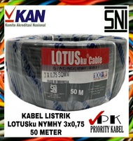 ✅ Kabel Listrik Serabut LOTUSku NYMHY 3x075 3x0.75 50 meter (50m)