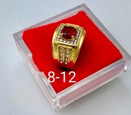 แหวนทอง 18K พลอยทับทิมสีแดงล้อมเพชร สวยสดใส ไม่ลอก ไม่ดำ ใช้ได้นานเป็นปี รับประกันคุณภาพ ใส่แล้วร่ำรวยๆ