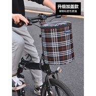 B.dahon dahon Foldable Bicycle Basket Front Bike Basket Mountain Bike Electric Bike Front Canvas Han