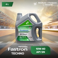 น้ำมันเครื่องพื้นฐานสังเคราะห์แท้ FASTRON TECHNO SAE 10W-40 API SN ขนาด 4L