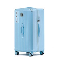 抗菌素材萬向輪拉桿行李箱喼 - 28寸藍色 | 帶USB/杯架 5輪設計 | 加厚抗壓 | TSA海關鎖