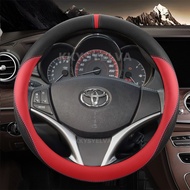 PU Leather Car Steering Wheel Cover For Toyota Yaris Vios 2014 2015 2016 2017 2018 Auto Accessories