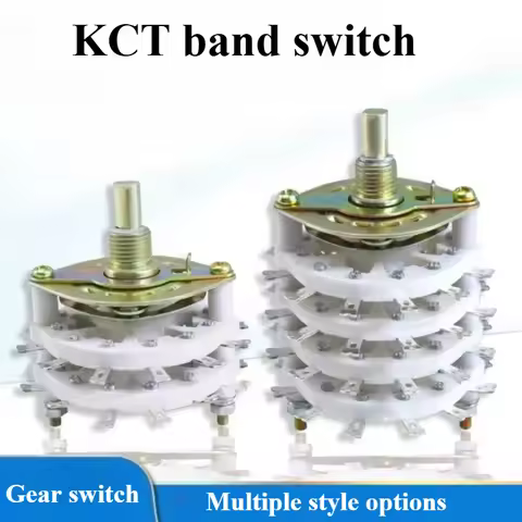 1pcs KCT Band gear rotary switch 1 pole 6/7/8/9/10 3W2D 4W2D 5W2D 3W3D position with channel rotary 
