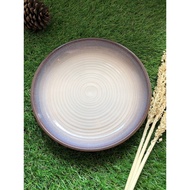Threaded Ceramic Plate/ Handmade Ceramic Plate/ Ceramic Artisan