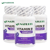 [แพ็ค 3 ขวด สุดคุ้ม] วิตามินบีรวม Vitamin B Complex โอเนทิเรล AU NATUREL Vitamin B1 B2 B3 B5 B6 B7 B9 B12 วิตามิน บี1 บี2 บี3 บี5 บี6 บี7 บี9 บี12 มัลติวิตามินบี