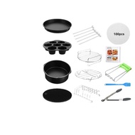 air fryer deep fryer Air Fryer Accessories 9in Inch 12-Piece Set Grill Pizza Pan Suitable for 5.3 QT